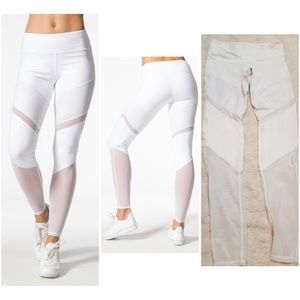 Alo Sheila Legging white glossy 28"L lift, sculpt,